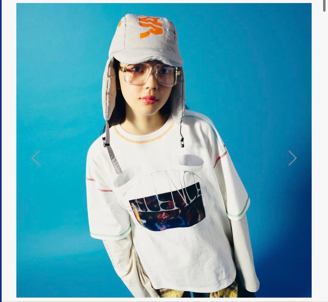 【M】新品Logo Layered T-shirt SIlENCE white