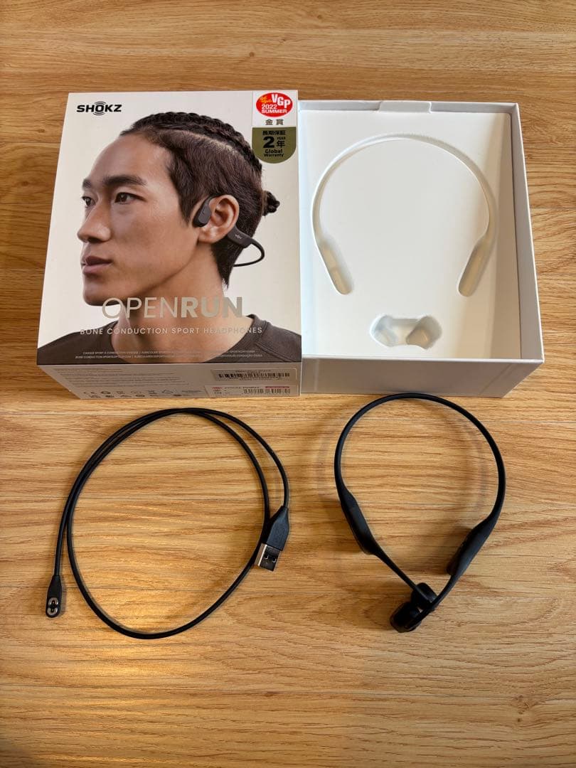 SHOKZ OpenRun 骨伝導イヤホン ブラック