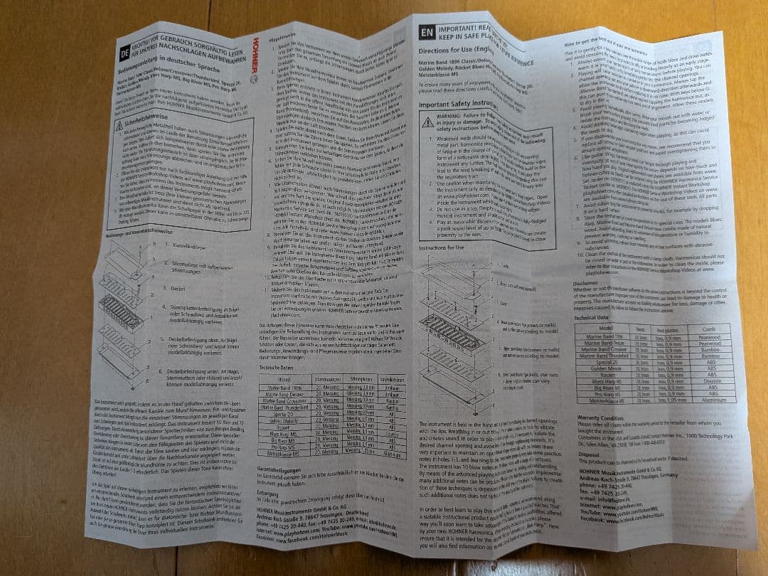 Key C ホーナー マイスタークラス ブルースハープ SEYDEL トンボ