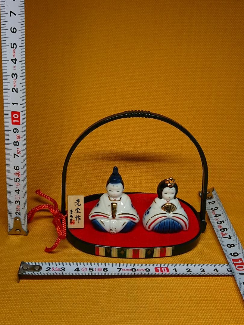 人形　ひな人形　 ひな祭り　陶器　置物　インテリア　工芸品　美術品　B106