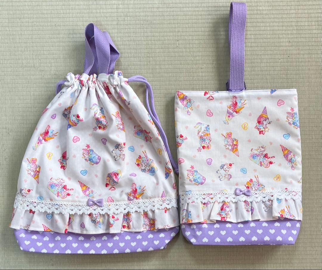 レッスンバッグ、上履き入れ、防災頭巾カバー等新入学　ハンドメイド