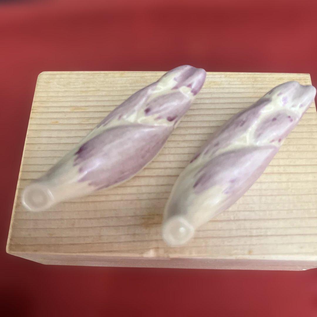 京焼 平安 松斉造 野菜箸置 木箱 7箱セット　新品未使用　可愛い箸置き14個