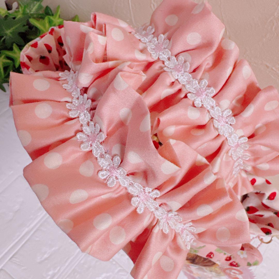 ひ*こ様 コヤンイサムチョン♡苺づくし♡ボリちゃん！オッドアイのフリルトートバッ