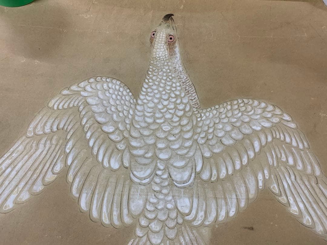 『1880』鷹図 マクリ三枚セット 作者不明