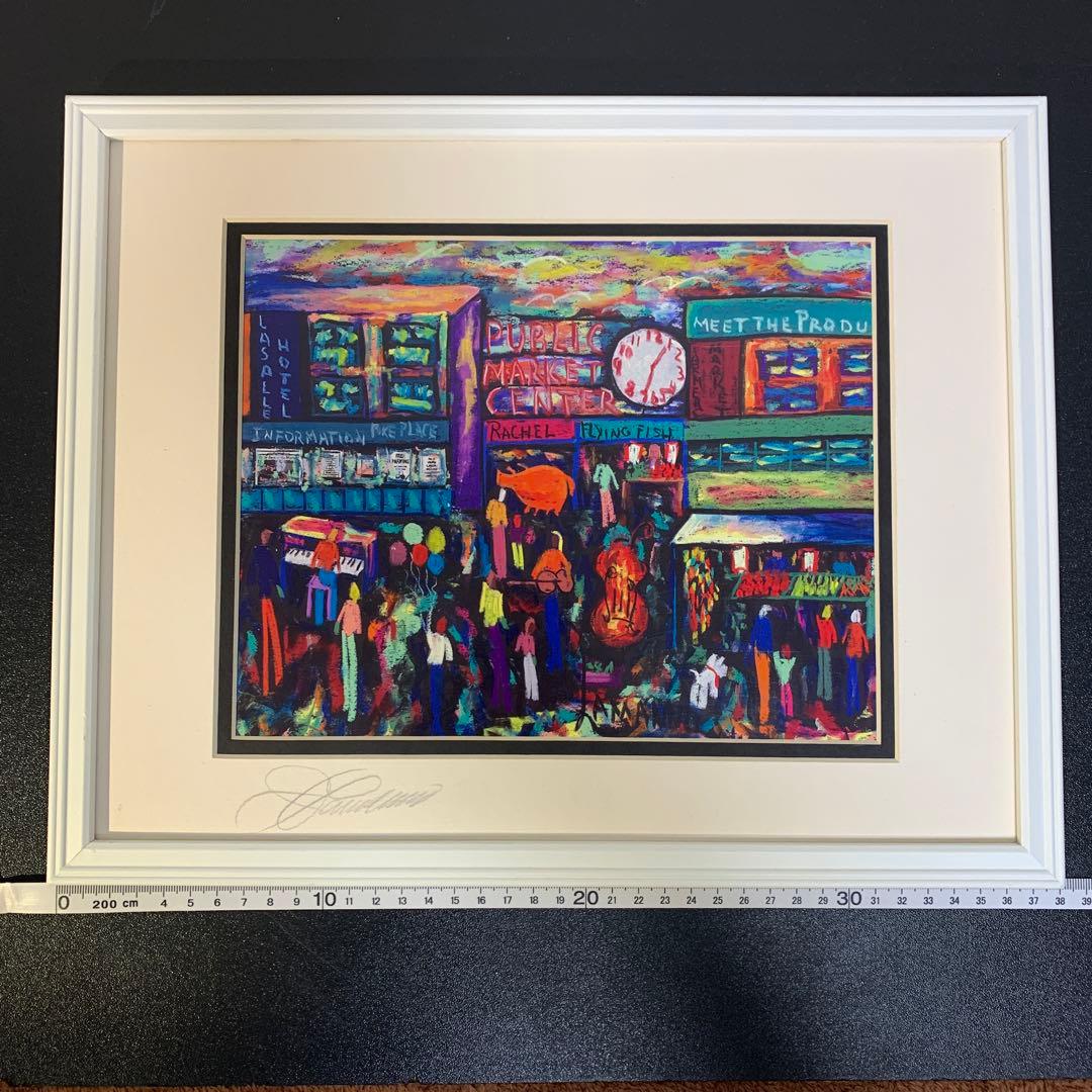 LAMANNO 絵画 額装 額寸約37.5cmx30cm