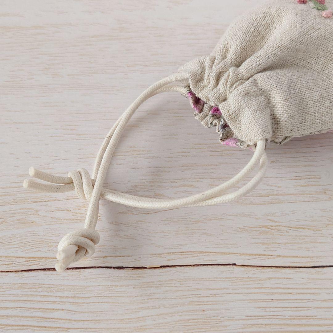 【最終出品／値下げ】ちっちゃな巾着サシェ/詰替えタイプ【フラワーリース】