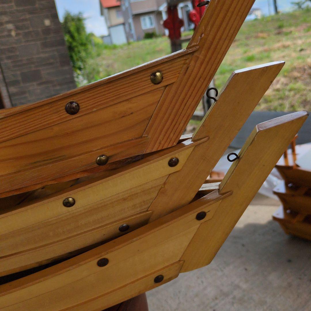 舟盛り用豪華舟3台セット 長さ約６０センチ 幅約21.5センチ 高さ約５センチ