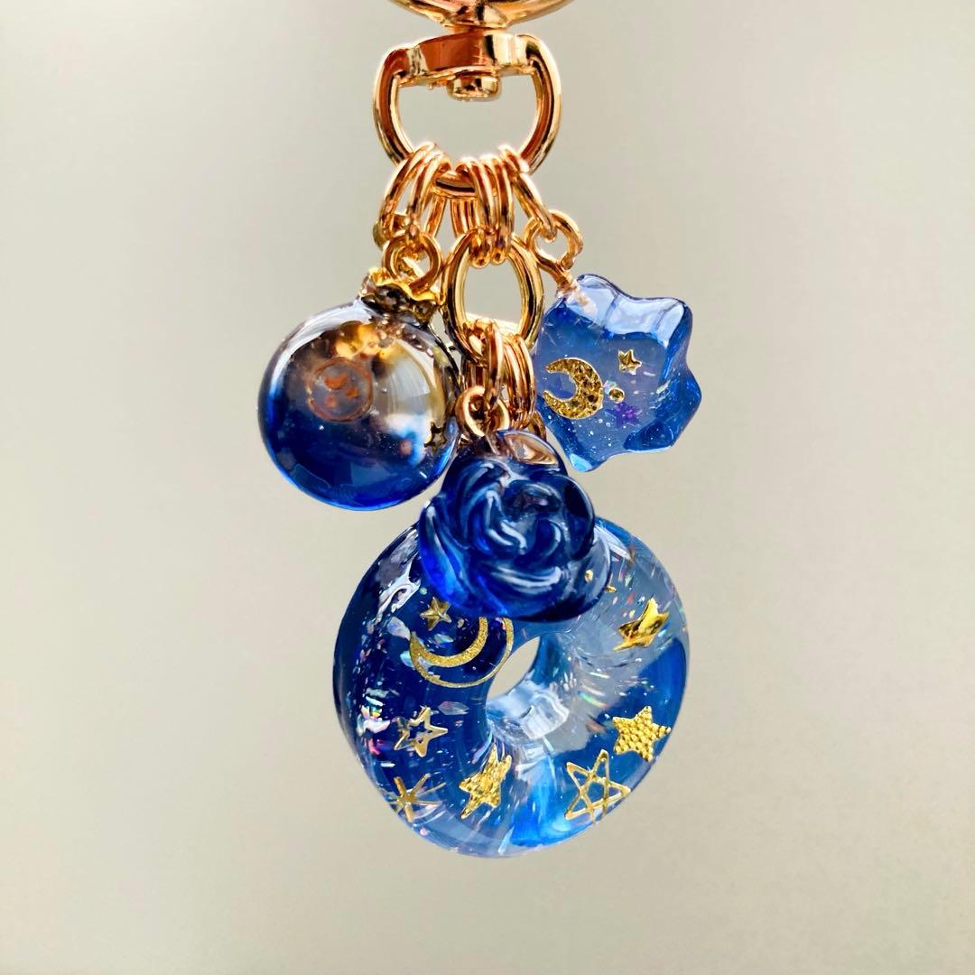 リクエスト クリアプレートフラワー他2点 名入れ レジンキーホルダー