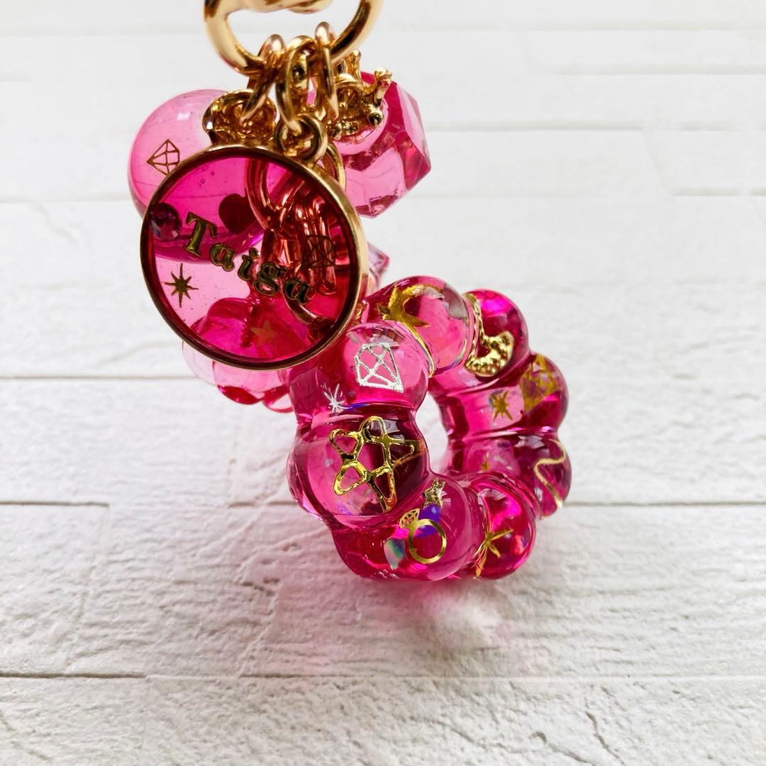 リクエスト クリアプレートフラワー他2点 名入れ レジンキーホルダー