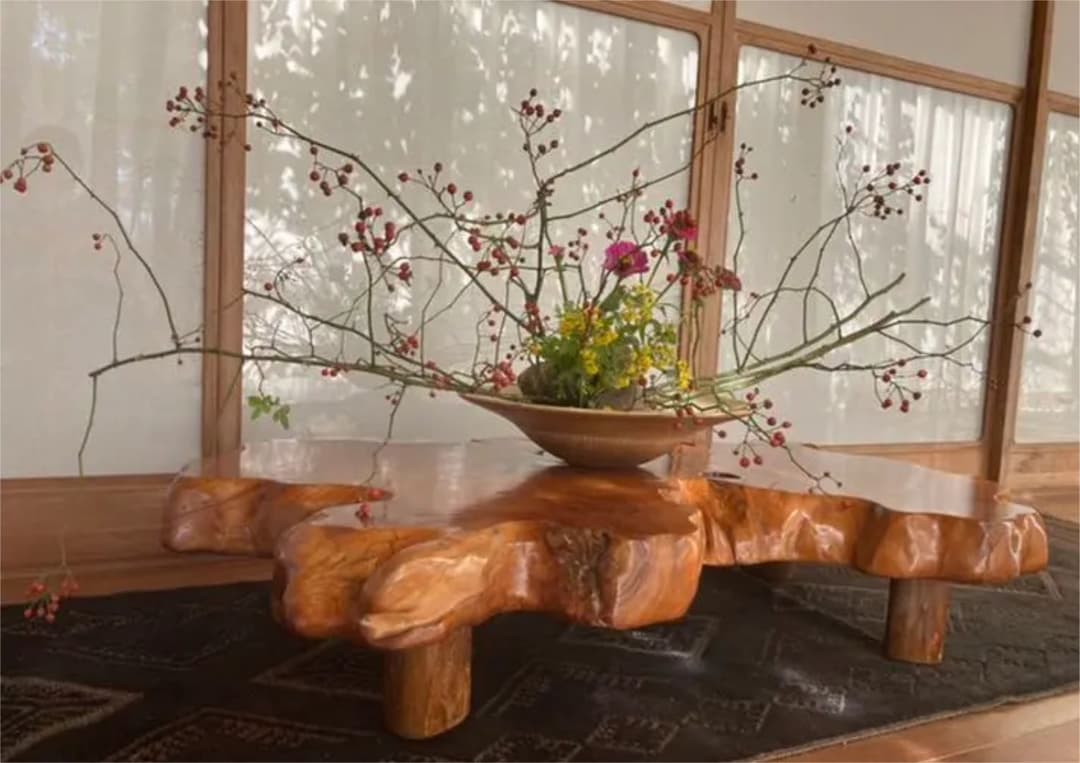 送料込み　120×76 天然木　こぶ　高級　一枚板　アンティーク　ローテーブル