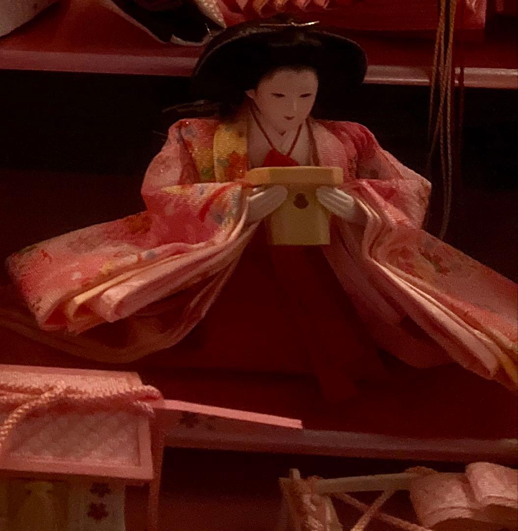 値下げ交渉あり！！！！【未使用】ひな人形　ガラスケース　ライト付き