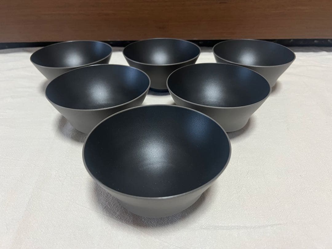 美品ARASエイラスお茶碗グレー 6点セットF35