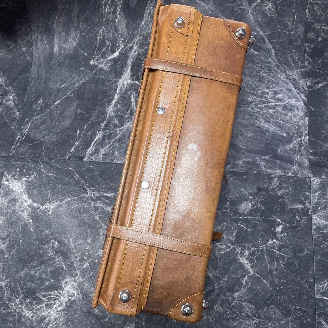 レトロキャリーケース　レザートランク　ユーラシアトランク　キャメルレザーカバン