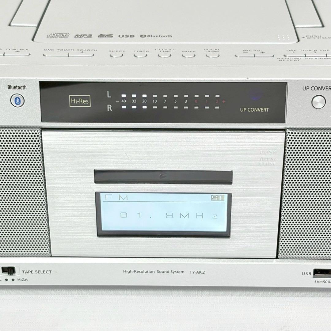 展示品 東芝 ハイレゾ SD USB CDラジカセ Aurex TY-AK2