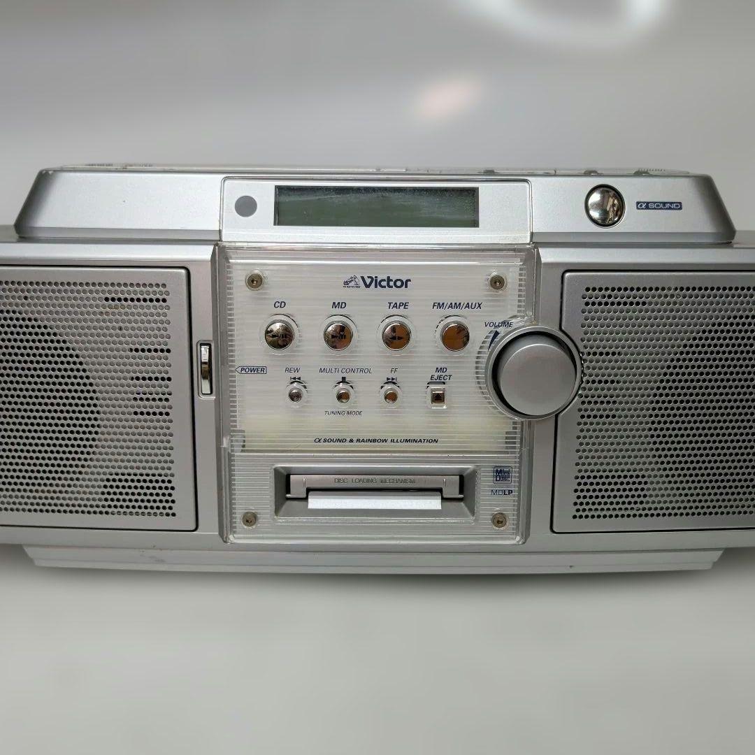 動作品☆Victor　クラビア　RC-Z1MD-S　CDMDカセットデッキコンポ