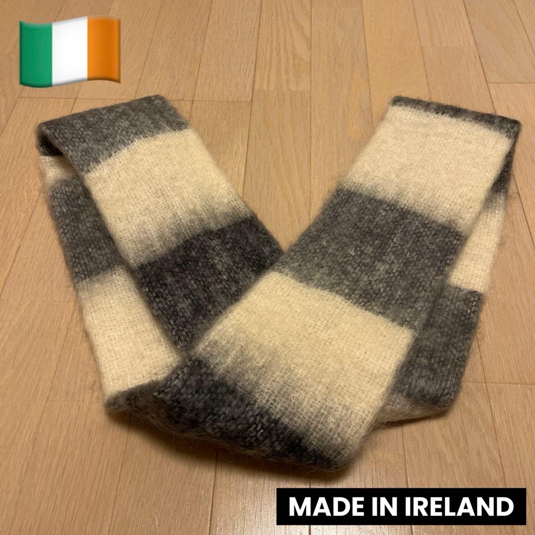 新品未使用タグ付 AVOCA モヘヤスヌード マフラー オンブレ アイルランド製