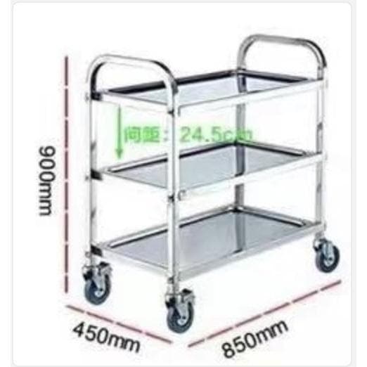ステンレスワゴン 3段 キャスター付き キッチンワゴン 90cm 業務用 777