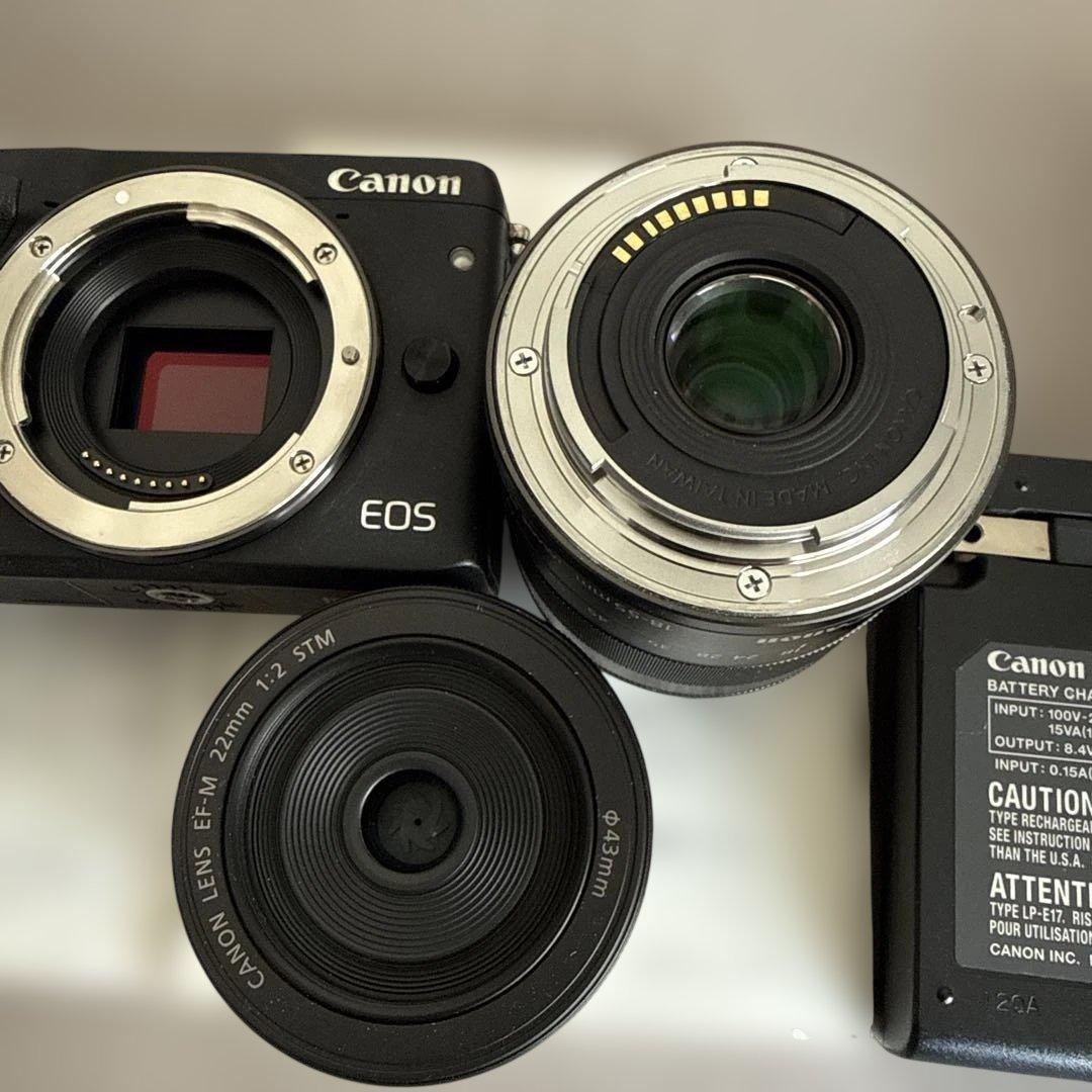 Canon EOS M3 ズームレンズ+単焦点レンズ　ダブルレンズキット