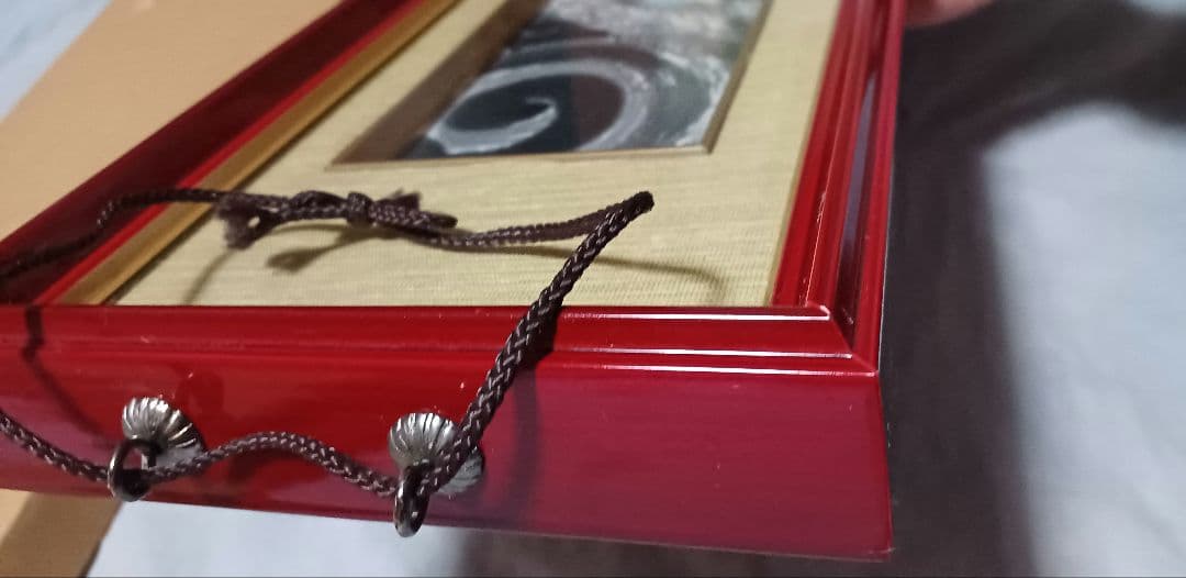 短冊　短冊額縁　水墨画　龍