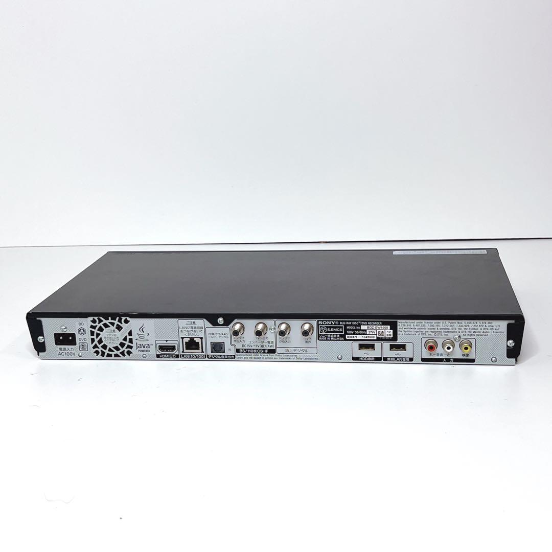 【極美品】 SONY BDZ-EW1000 ブルーレイレコーダー リモコン付き