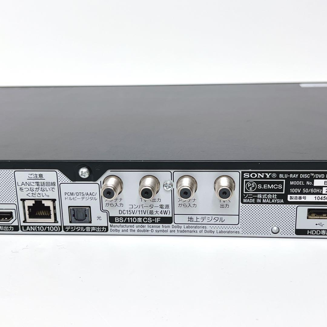 【極美品】 SONY BDZ-EW1000 ブルーレイレコーダー リモコン付き