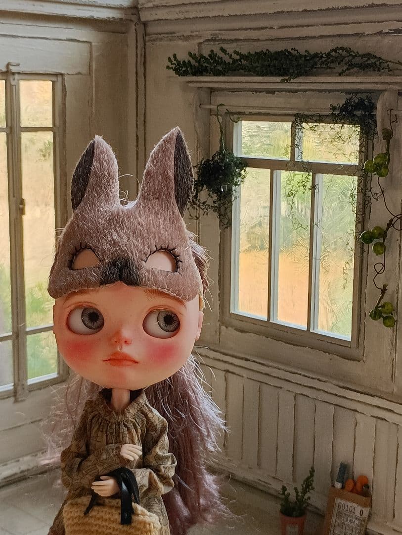 NO.100　木製 ドールハウス　背景ボード