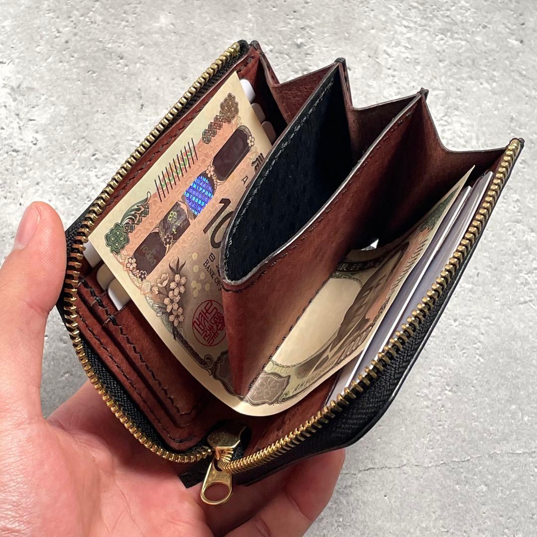 L字ファスナー財布／クラスト×マルゴー ツートン