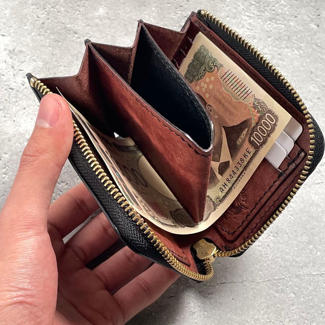 L字ファスナー財布／クラスト×マルゴー ツートン