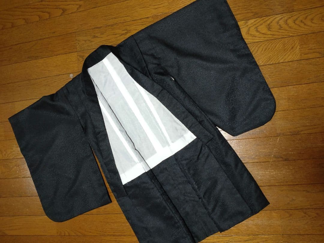 ☆七五三用☆お着物セット☆ 黒地　龍　鷹　富士山 着物　袴ゴールド　男児