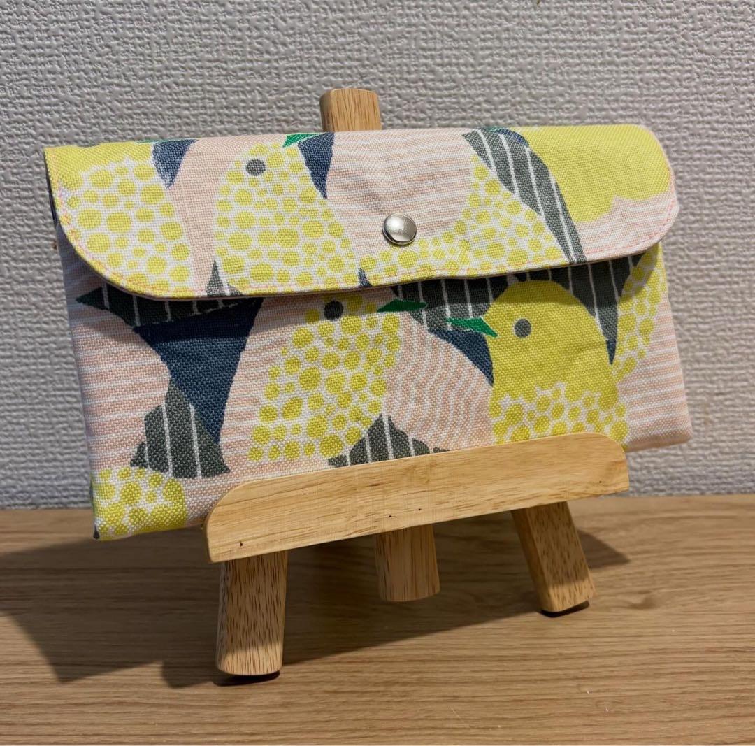 ハンドメイド　ミナペルホネン　singing merrily 長財布　通帳ケース
