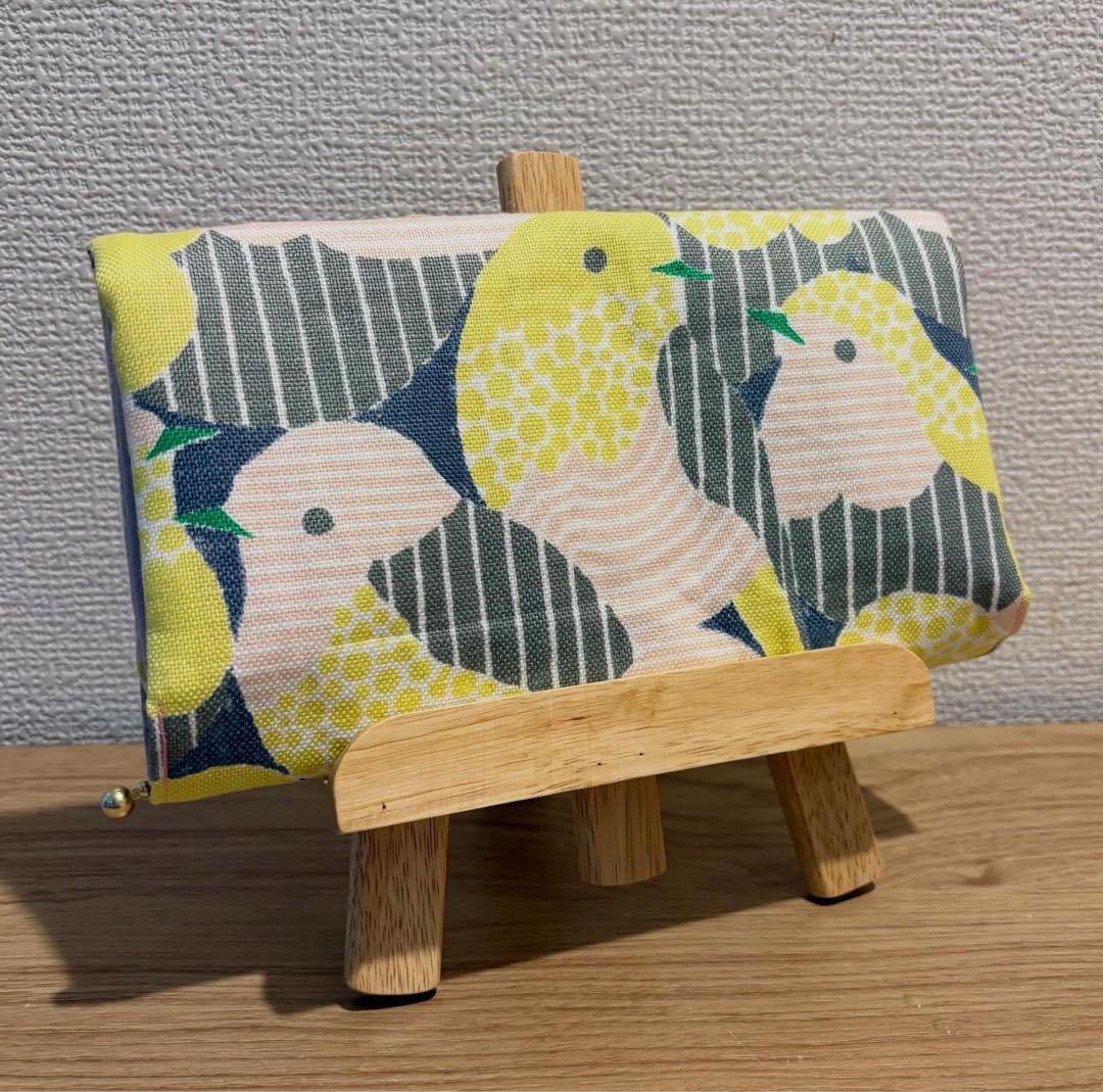 ハンドメイド　ミナペルホネン　singing merrily 長財布　通帳ケース