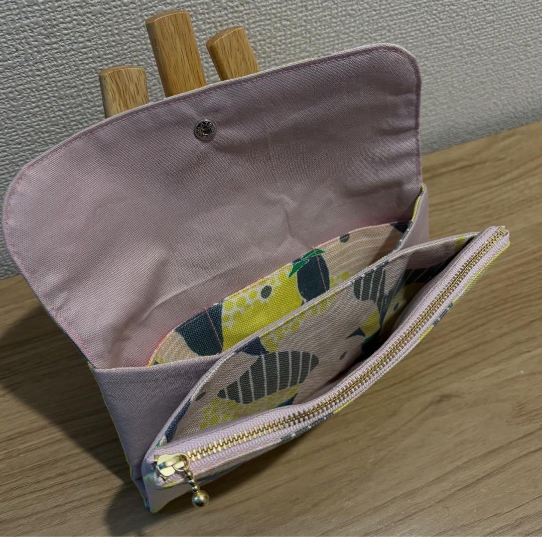 ハンドメイド　ミナペルホネン　singing merrily 長財布　通帳ケース