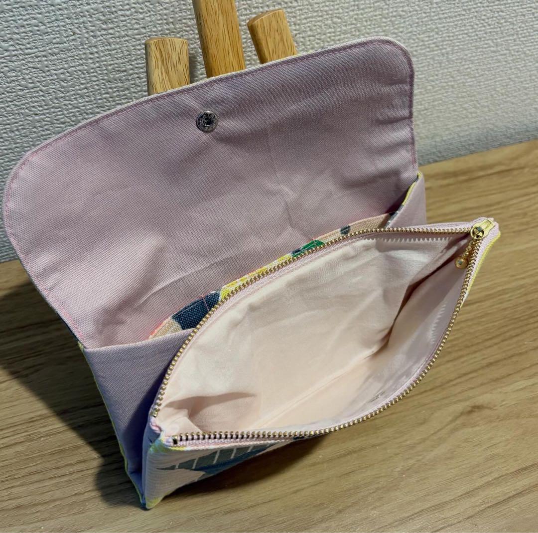 ハンドメイド　ミナペルホネン　singing merrily 長財布　通帳ケース