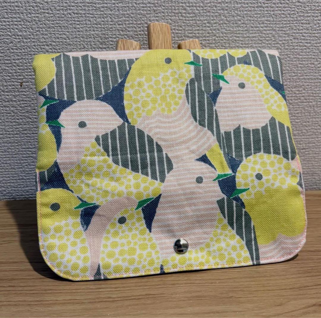 ハンドメイド　ミナペルホネン　singing merrily 長財布　通帳ケース
