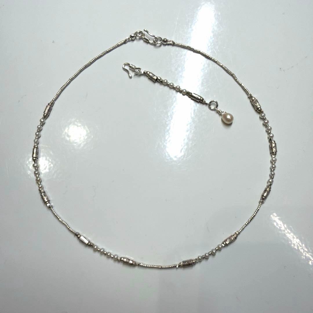 カレンシルバー　淡水パール　ネックレス　※NB151