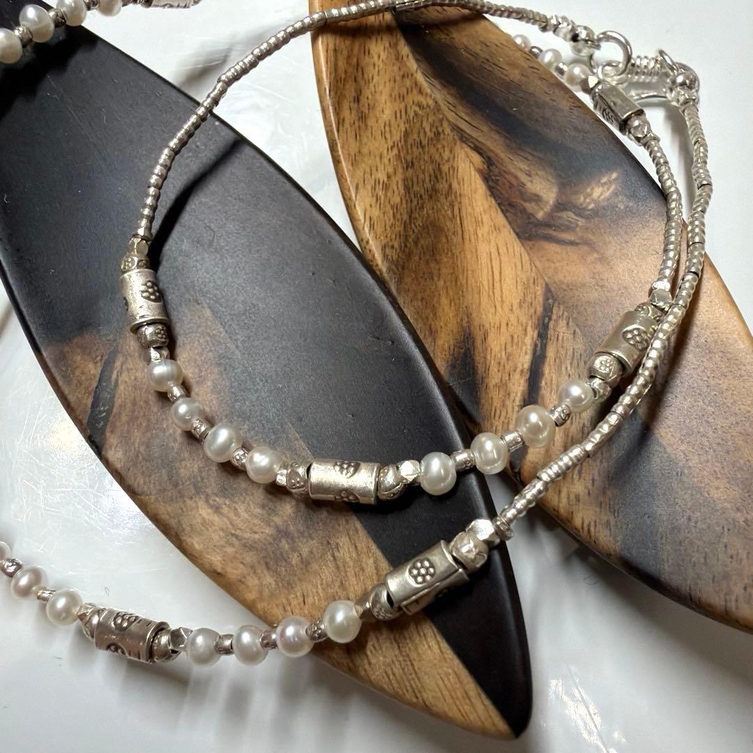 カレンシルバー　淡水パール　ネックレス　※NB151