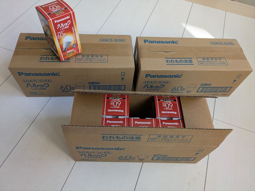 【新品】Panasonic LDA7L-G/K6 LED電球 30個セット
