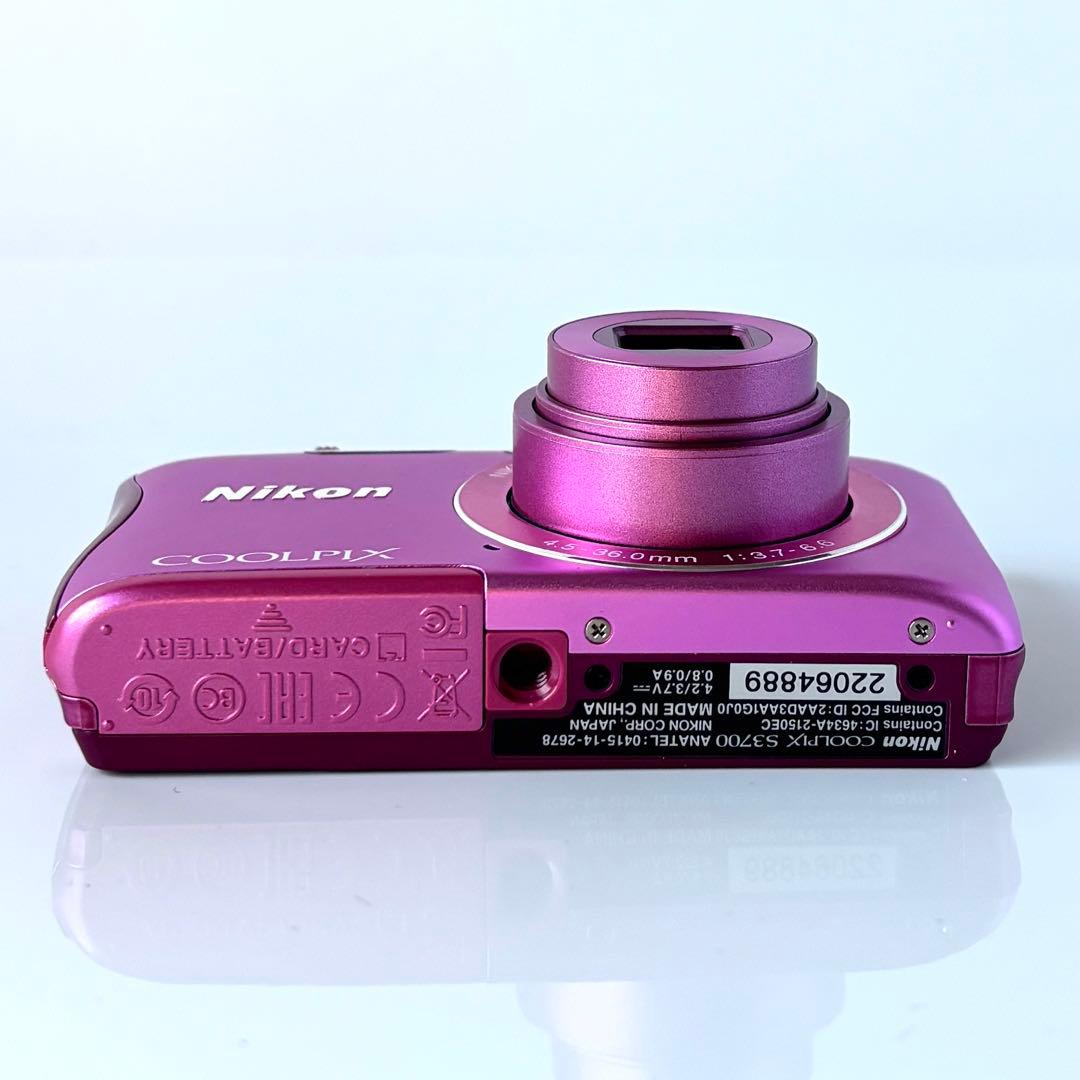 ⭐️美品 すぐ使えます⭐️Nikon Coolpix S3700 ピンク
