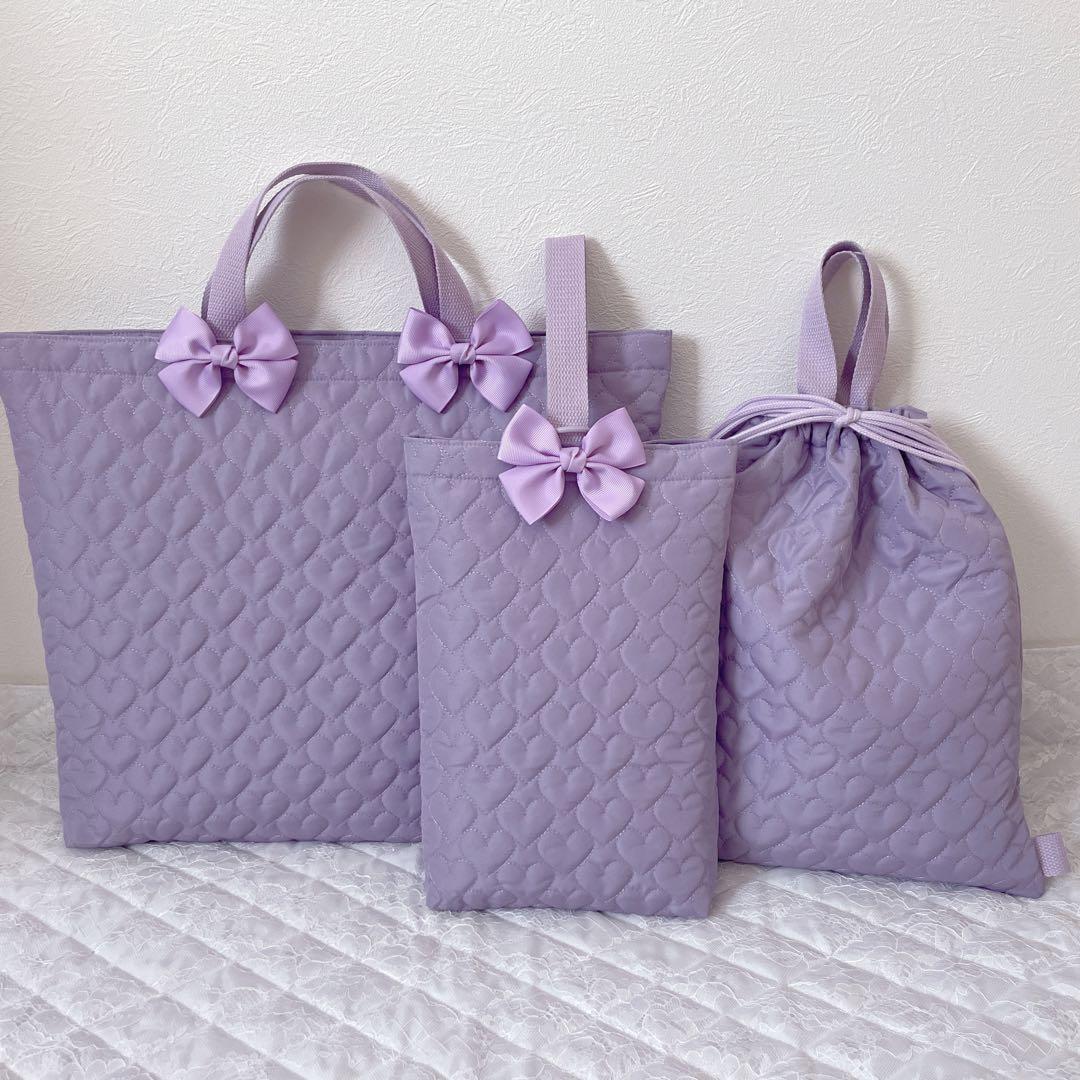 hamburger♡様レッスンバッグ(大).体操服袋.上靴袋