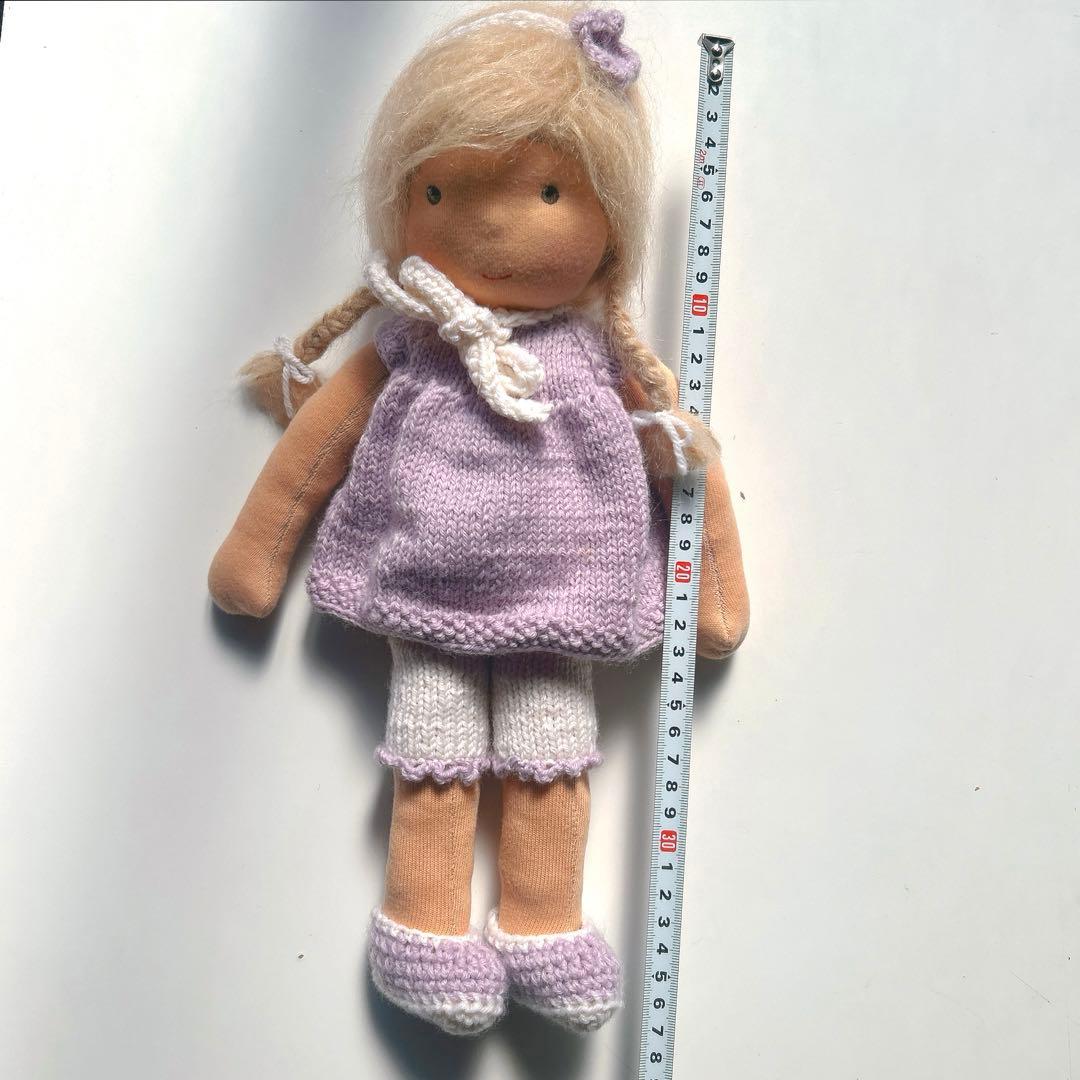 ウォルドルフ人形 女の子 37 cm シュタイナー教育 羊毛