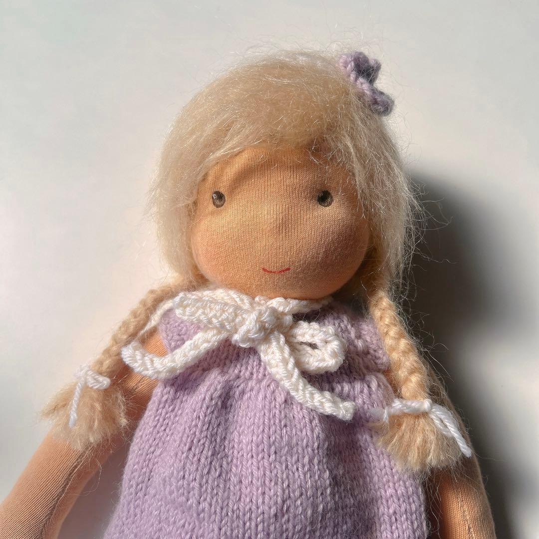 ウォルドルフ人形 女の子 37 cm シュタイナー教育 羊毛