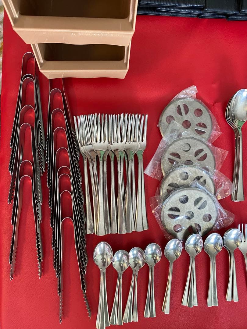 レストラン用、スプーン、フォーク、ナイフ、アイストング、ガラスコップなどまとめ