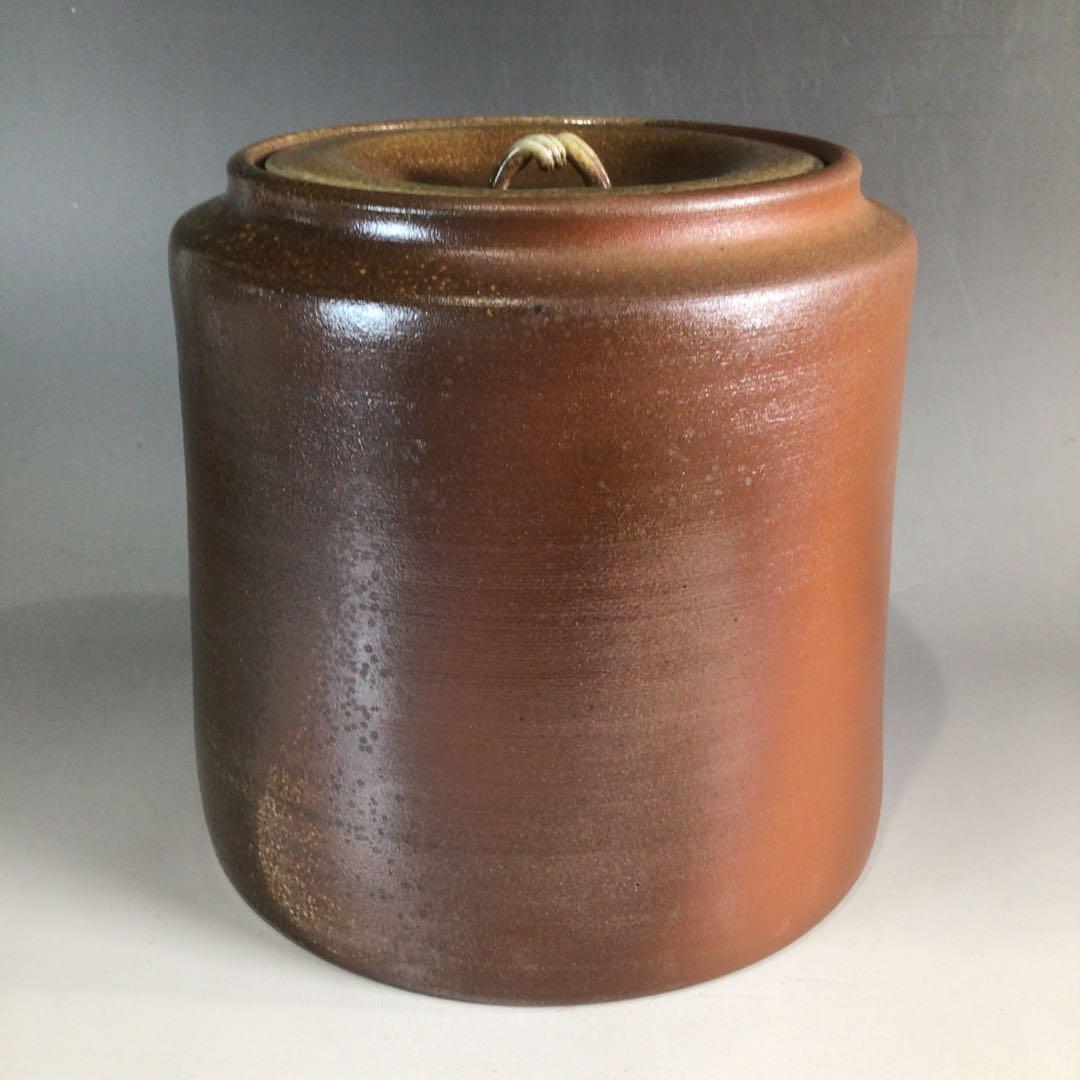 Ｐ２６６　水指　『信楽焼』『河合慶治造』　共箱　茶道具