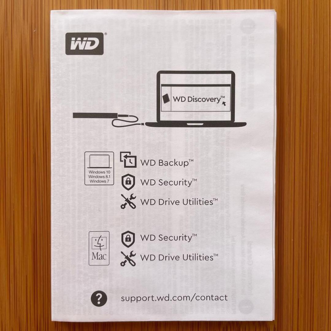 WD ポータブルHDD 5TB (WDBPMV0050BSL)