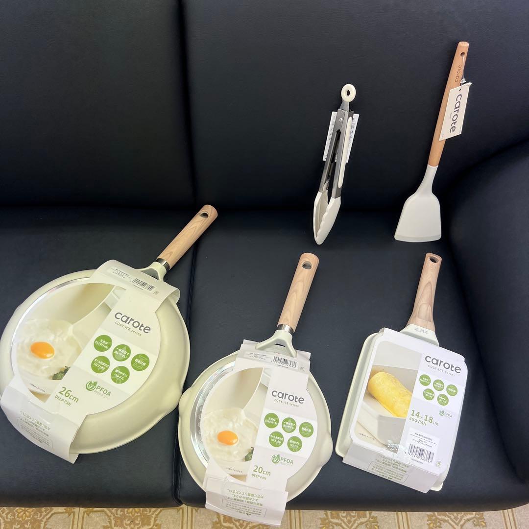 ★新品送料込★カローテフライパン玉子焼器ターナートング5点セット