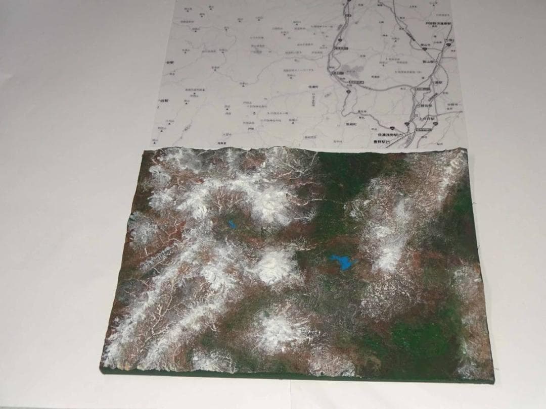 信越五山　妙高戸隠連山国立公園　大型山岳模型　　透明ケース無しタイプ