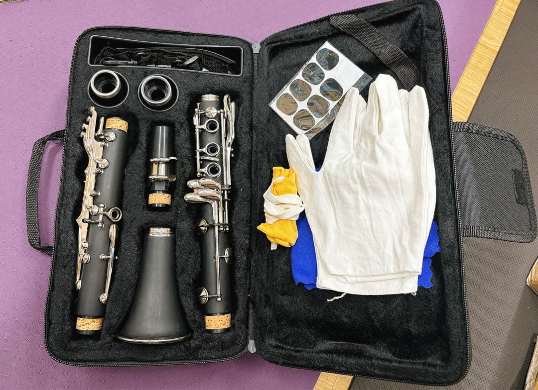 【BQKOZFIN】クラリネット B♭調 ニッケルメッキ 17 キー