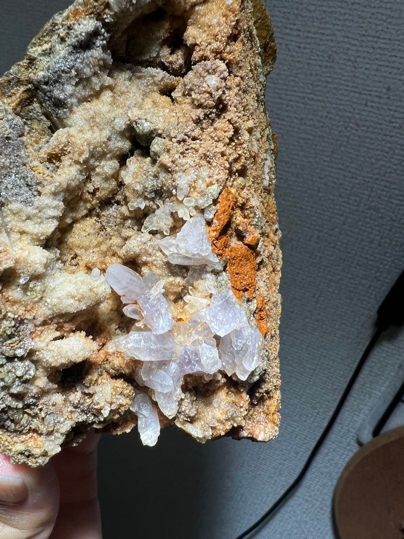 国産鉱物　三ッ岩岳　紫水晶&グリーンガーネット