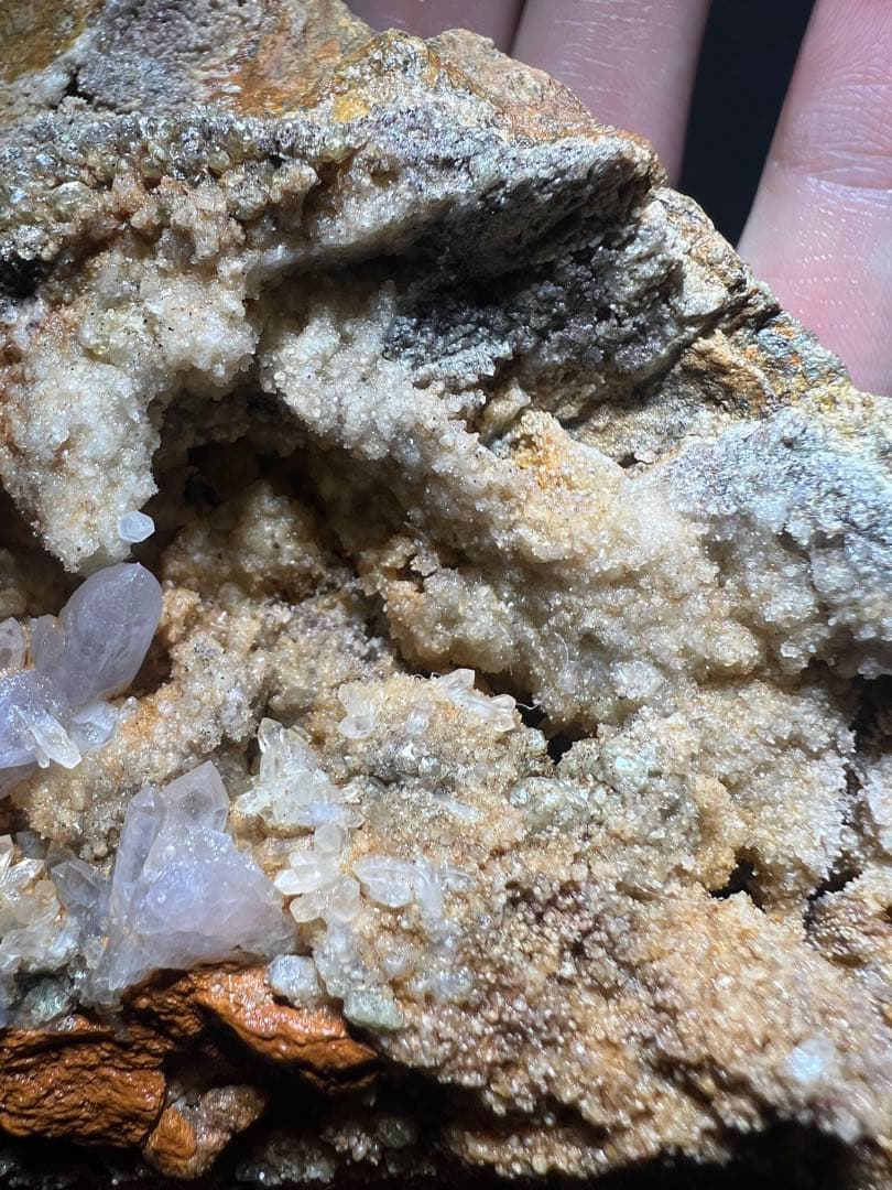 国産鉱物　三ッ岩岳　紫水晶&グリーンガーネット
