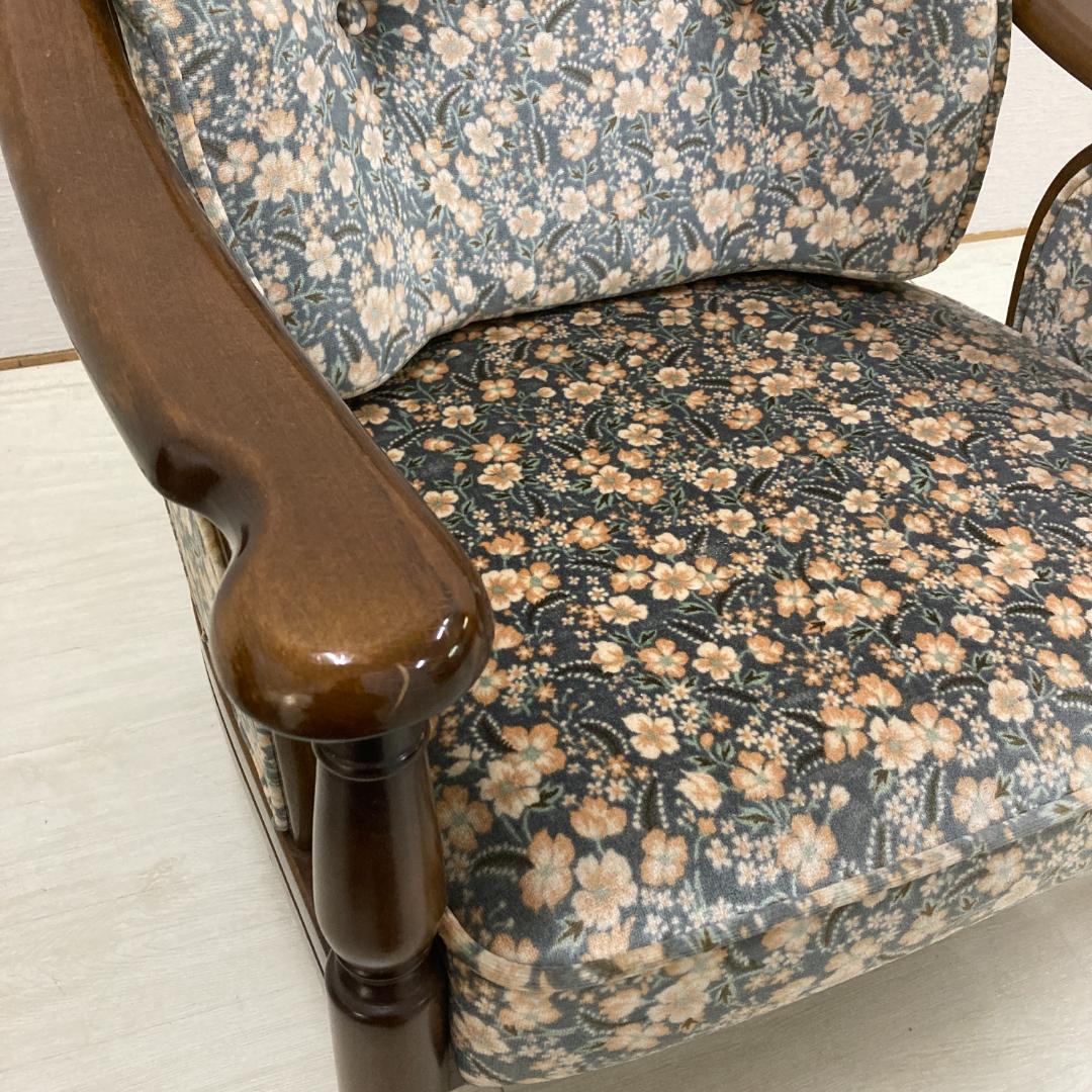 【カリモク】コロニアル　一人掛けソファ　アームチェア　椅子　２脚セット